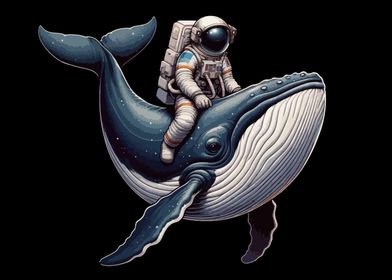 Astronaut Riding Whale