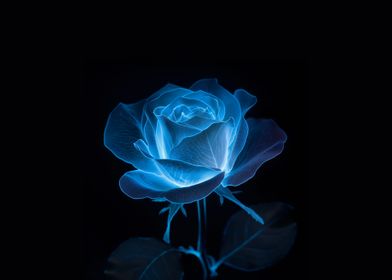 The Blue Rose Abstract
