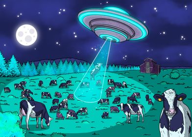 Cow Abduction at Night