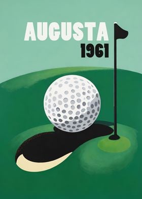 1961 AUGUSTA Golfing Print