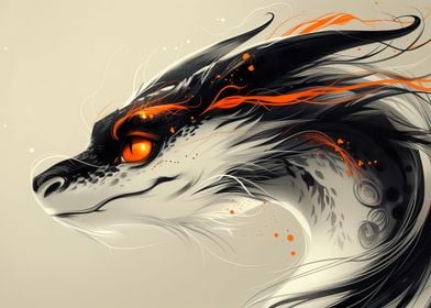 Vector Dragon Portrait