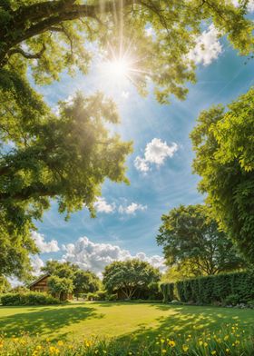 Sunlight Through the Trees