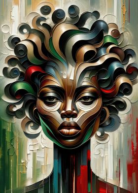 African Abstract Portrait