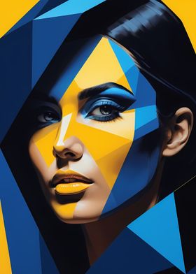 Geometric woman pop art 10