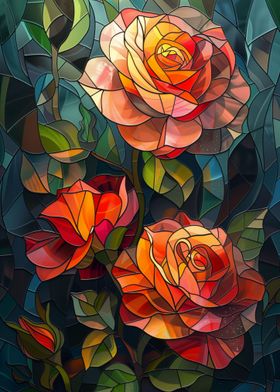 Stained Glass Flowers 