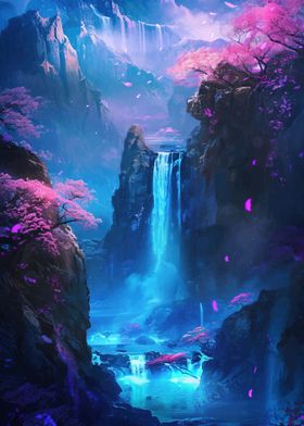 Japan Mountain Waterfall