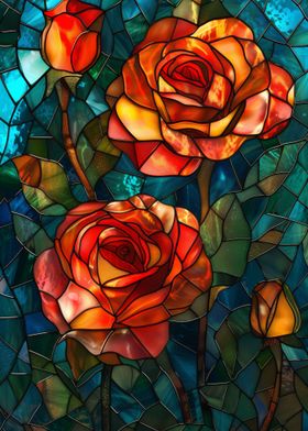 Stained Glass Flowers 