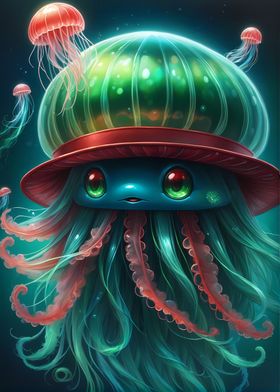 Jellyfish with Hat