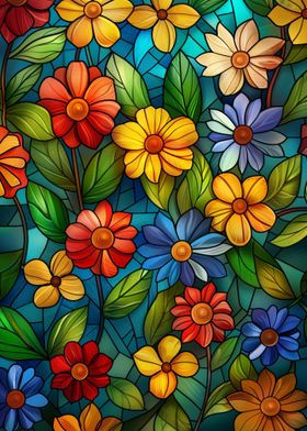 Stained Glass Flowers 