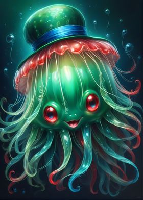 Jellyfish with Hat