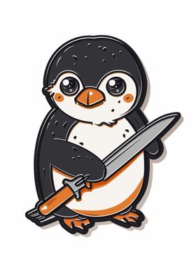 Penguins with Knife