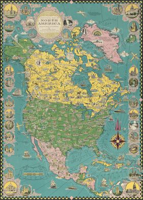 North America map