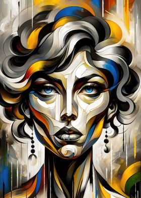 Abstract Colorful Portrait