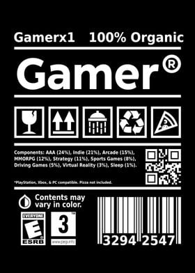 Gaming Room Gamer Label