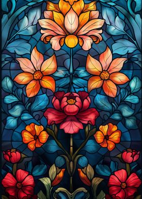 Stained Glass Flowers 