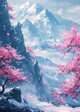 Japan Cherry Landscape