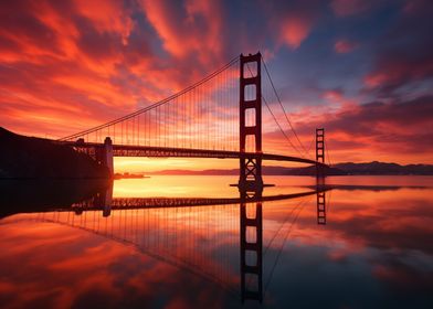 sunset golden gate bridge