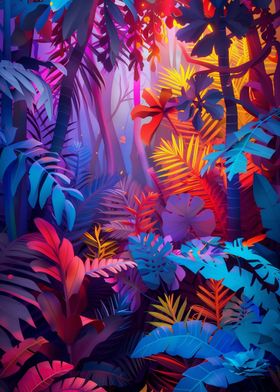 Paper Jungle Landscape