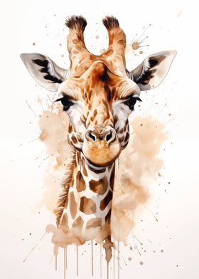 Giraffe Watercolor