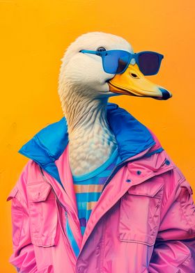 Neo Vintage Duck Portrait