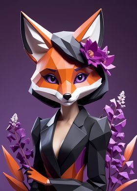 Floral Woman Fox 3