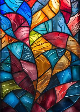 Stained Glass Leaves