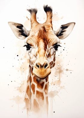 Giraffe Watercolor