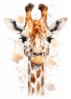 Giraffe Watercolor