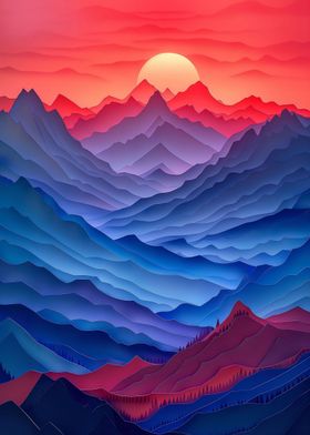 Paper Mountain Landscape