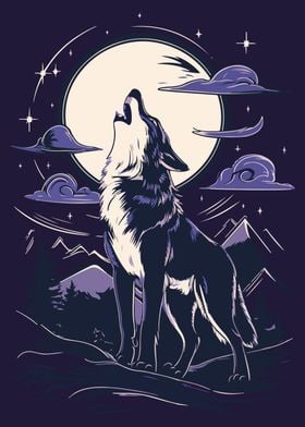 Night Wolf A Minimalist  