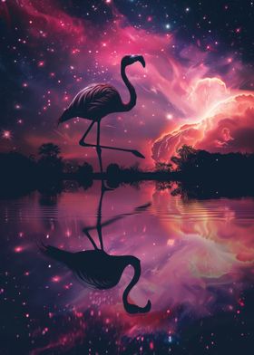 Flamingo Silhouette Galaxy