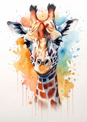 Giraffe Watercolor