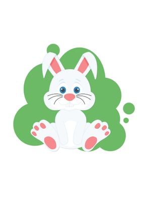 Cartoon bunny splash