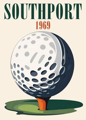 1969 Golfing Poster
