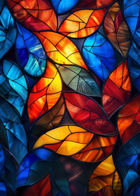 Stained Glass Leaves