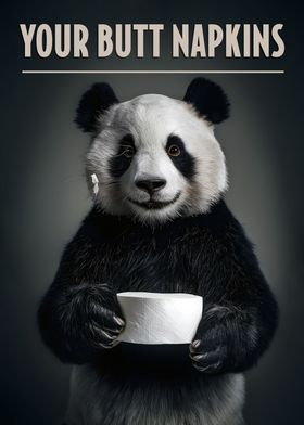 Your Butt Napkins panda 