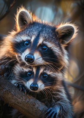 Raccoon Animal Family
