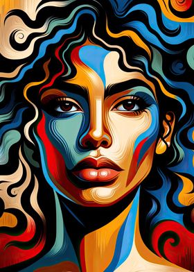 Colorful Curved Portrait