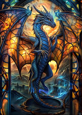 Azure Stained Dragon