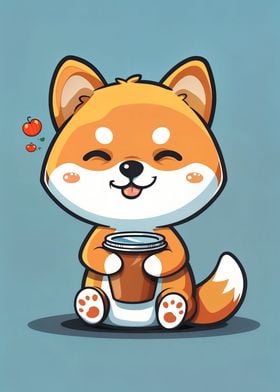 Cute Morning Fox coffee