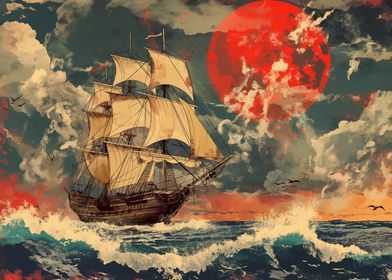 Sunset Sails pirate ship