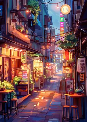 Cozy Lofi Street Anime