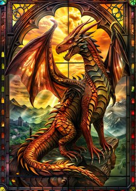 Serene Stained Dragon