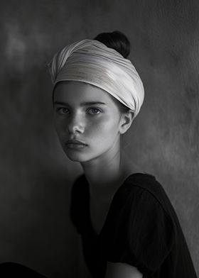 Girl in headscarf