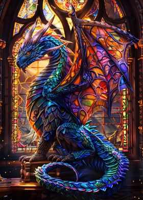 Vibrant celestial dragon