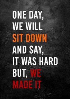 one day we will sit down