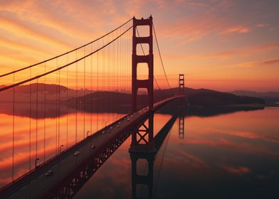 Golden Gate bridge sunset