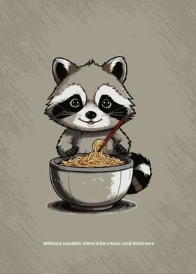 Raccoon and Noodle