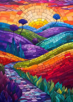 Stained Glass Landscape