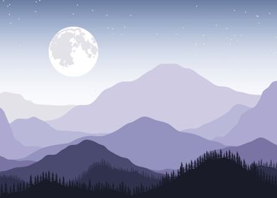 Mountain colors vector